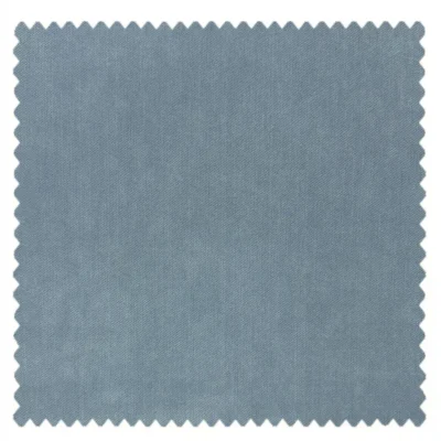 Dusty denim blue fabric swatch with subtle linen texture