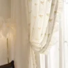bow jacquard sheer curtains