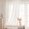 Cloudveil Sheer Curtain – whisper-soft white sheer curtain in a bright living room