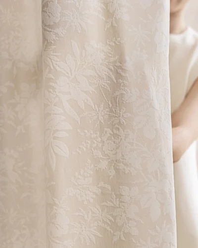 Blossom Whisper Sheer Curtain – Soft Floral Jacquard
