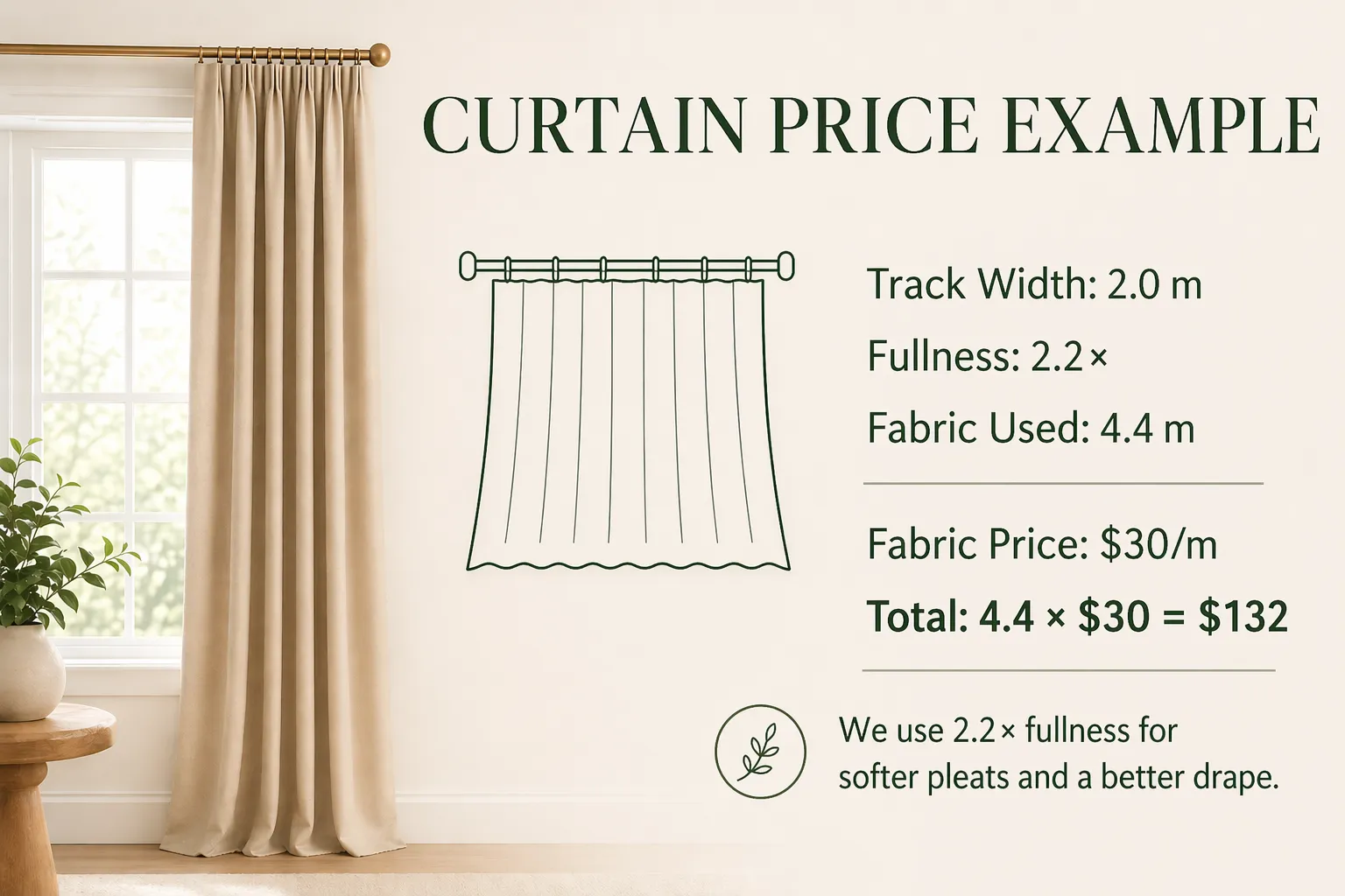 CURTAIN PRICE EXAMPLE