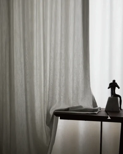 Stunning Silvermist Fabric Texture – Light-Filtering Grey Curtain