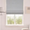 Made-to-measure Roman shades in modern minimalist living room