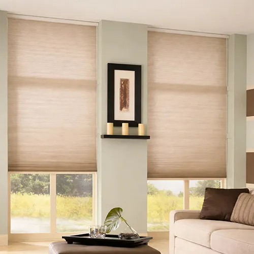 Semi-Blackout Honeycomb Blind in a modern interior