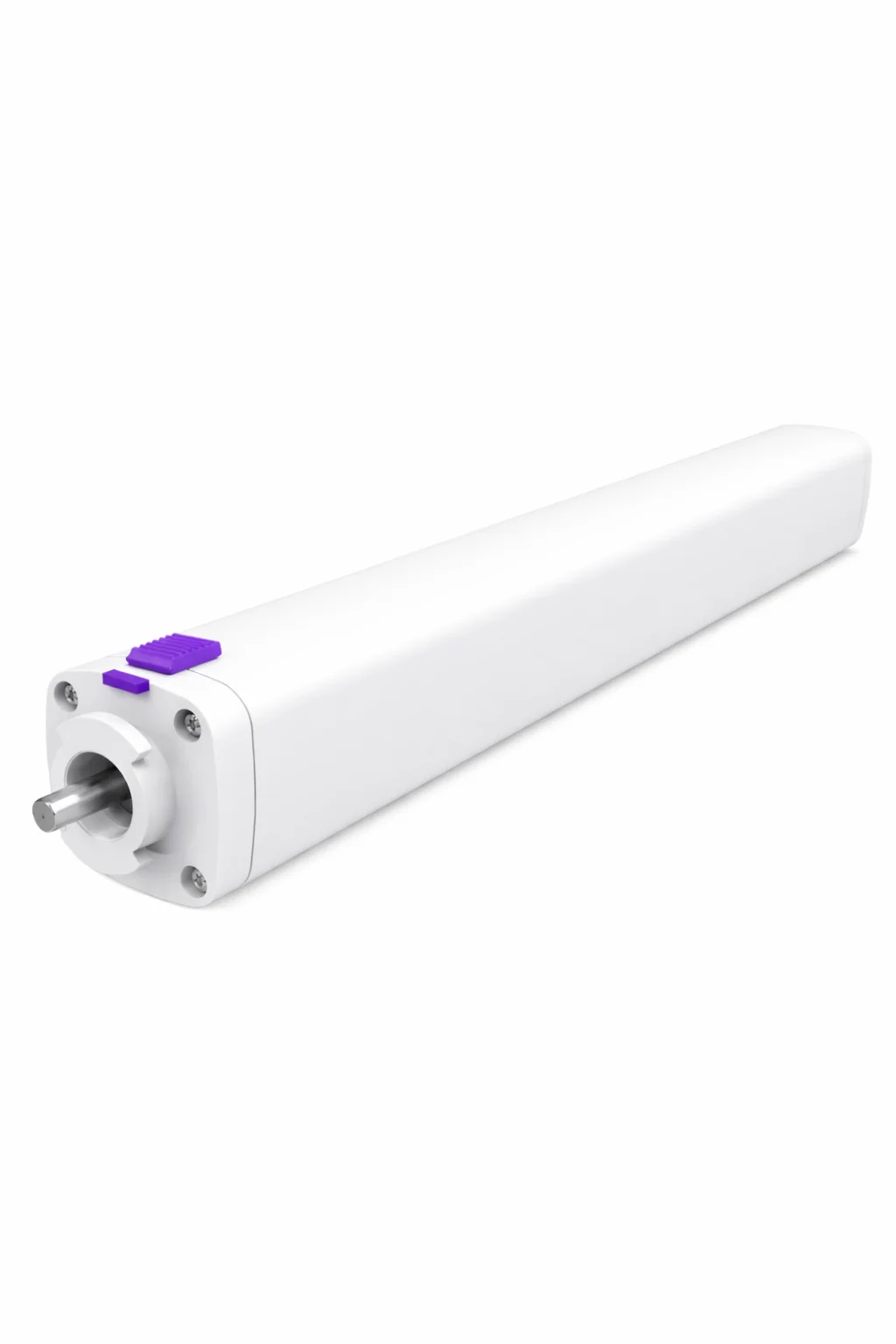 Motor for motorized curtain track in white finish