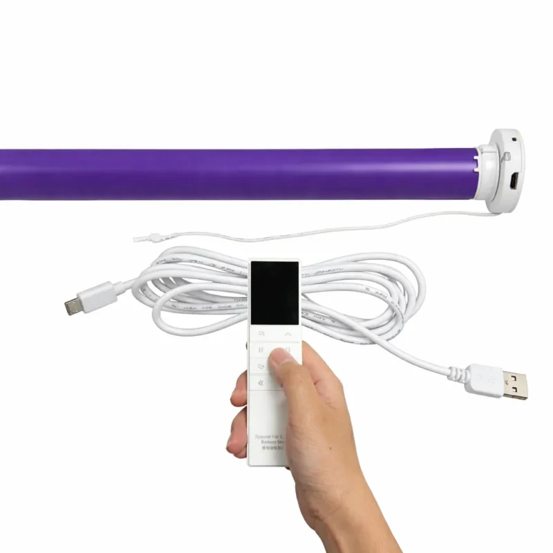 Rechargeable Motorized Honeycomb Blind with Lithium Battery Remote Control