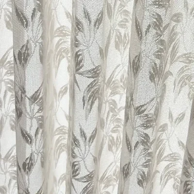 Willow Lace Sheer Curtain fabric with delicate botanical lace pattern