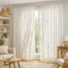 Embroidered Butterfly Sheer Curtain in S-Curve with elegant airy drape