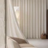 Oat Ripple Sheer Curtain in S-Curve style with soft light filtering texture and gentle privacy