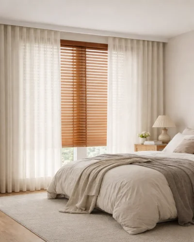 Willow Lace Sheer Curtain in S-Curve style with soft light filtering and gentle privacy