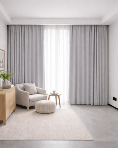 Serein blackout curtain in a calm textured style for modern interiors