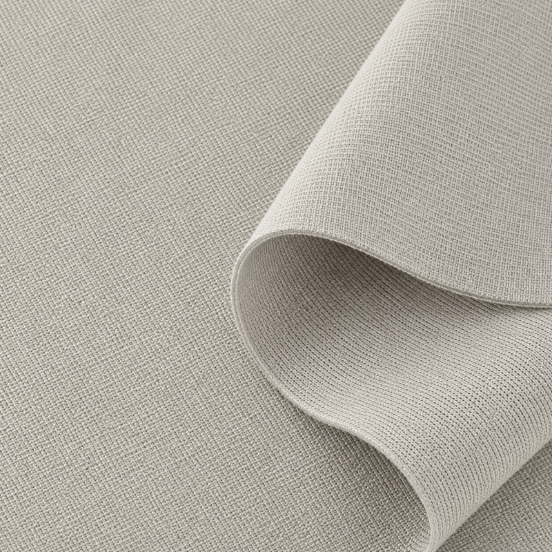 Coated vs non-coated blackout curtains comparison showing non-coated fabric with a woven reverse side.