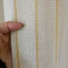 Golden Stripe Curtain with cotton-rich linen texture by Lemonho