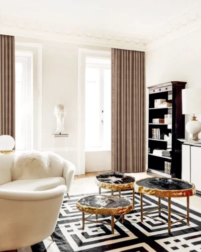 Soft Shade Curtain minimal blackout drapes in a modern living room by Lemonho