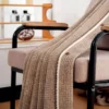 Calm Cover Curtain neutral light-blocking drapes in a modern living room by Lemonho