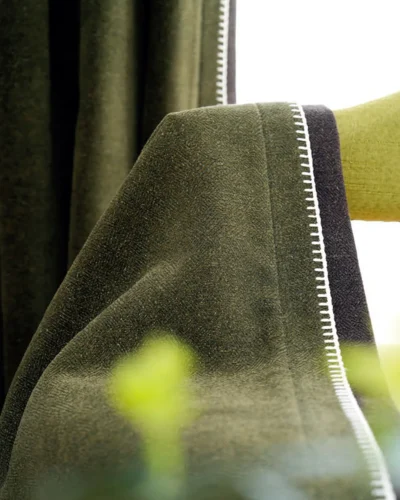 Quiet Texture Curtain modern neutral outer drapes in a calm living room by Lemonho