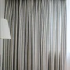 Soft Stripe Curtain natural linen-look stripe drapes in a bedroom by Lemonh