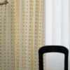 Golden Bloom Sheer Curtain soft floral light-filtering drapes in a cozy interior by Lemonho